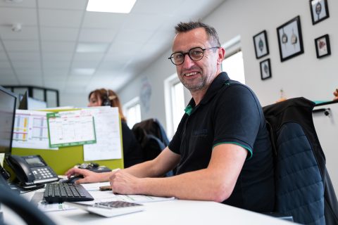 Gérard Quillévéré, co-dirigeant de l'entreprise Pouliquen, légumes frais de Bretagne (Cléder, France)